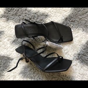 Zara Black Heeled Sandals
